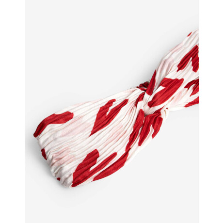 Vincha Plisada Corazones Estampado Geometrico