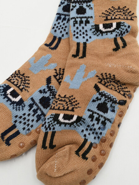 MEDIAS SHERPA LLAMAS BEIGE