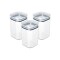 Set x3 Pote hermético 1L TRANSPARENTE