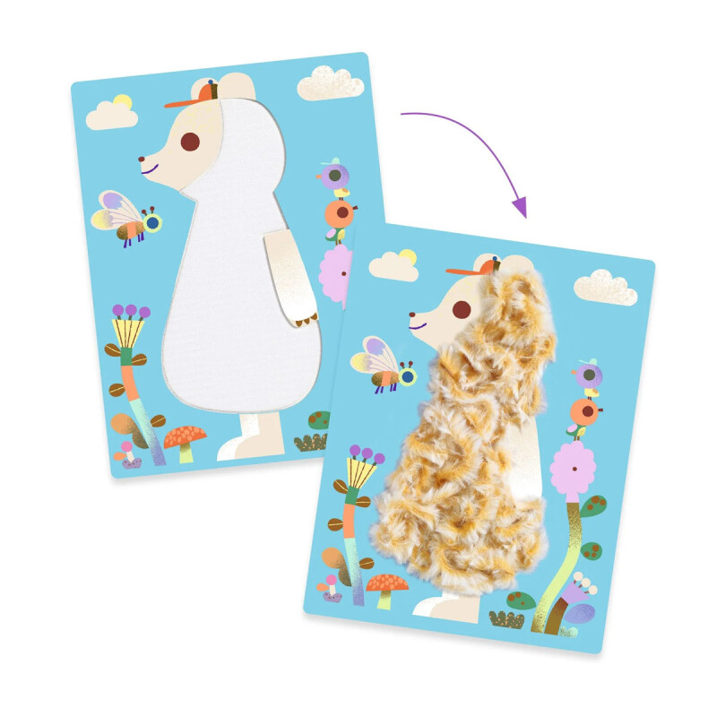 Animales peluditos de velcro Safari Djeco Animales peluditos de velcro Safari Djeco