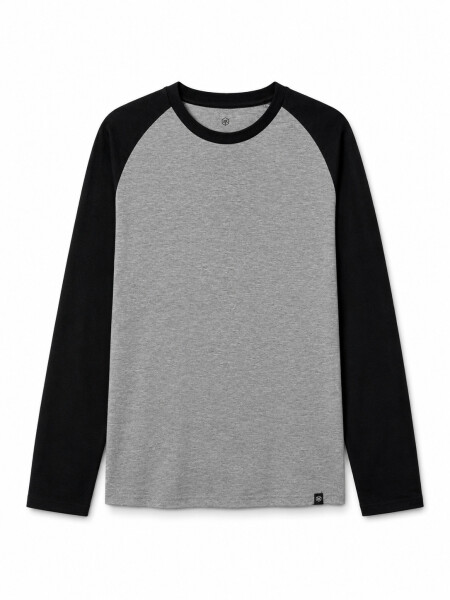 REMERA STEFAN GRIS MELANGE M