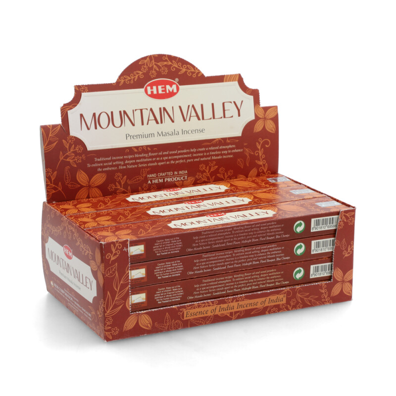 INCIENSO HEM PREMIUM CAJA X12 Valle De Montaña