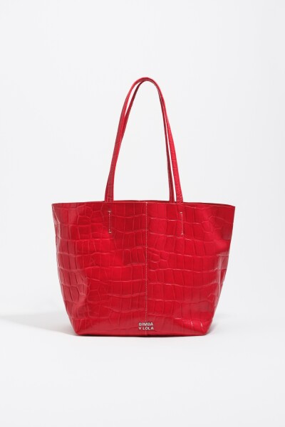BOLSO SHOPPER MEDIANO Rojo