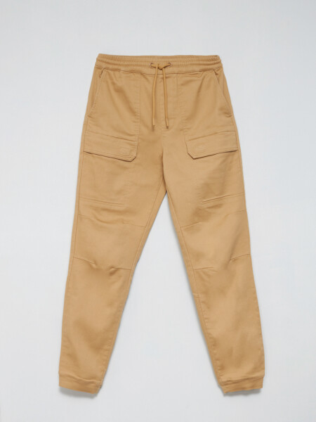 Pantalón cargo jogger de algodón Maiz Claro