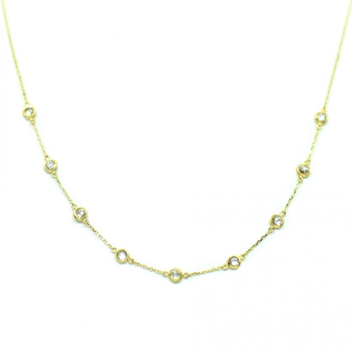 Collar en Oro 10 kilates con Zirconias Collar en Oro 10 kilates con Zirconias