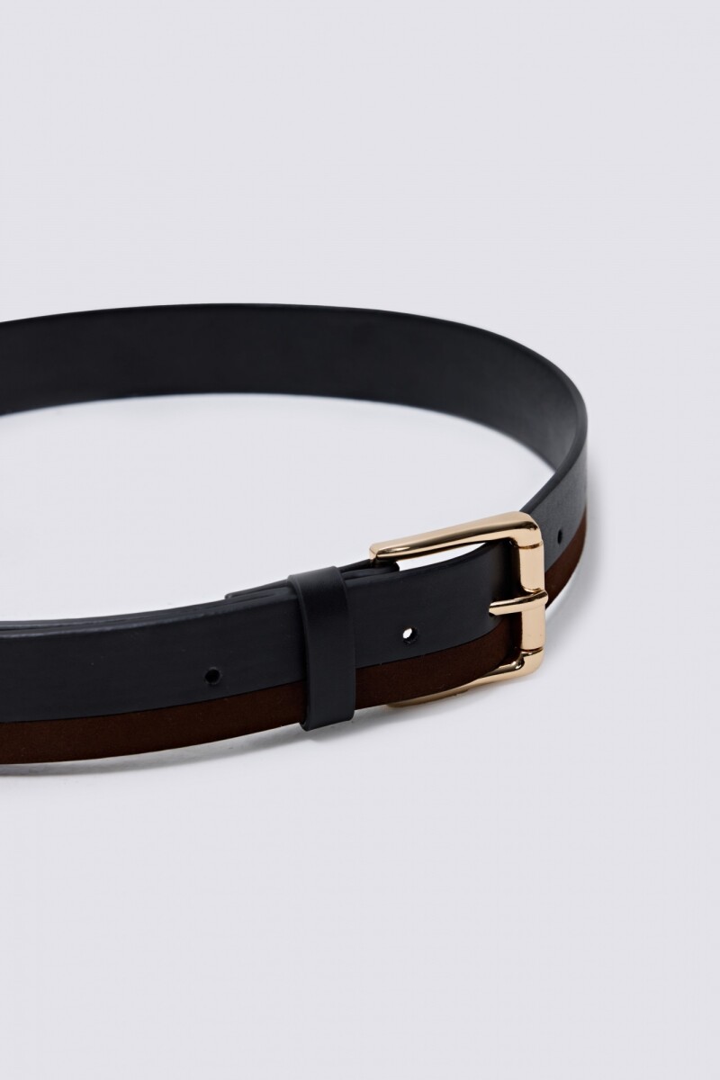 Cinturón bicolor negro