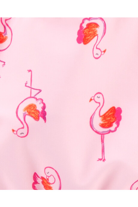 Set de baño tres piezas, protección UPF 50+, diseño flamencos Sin color