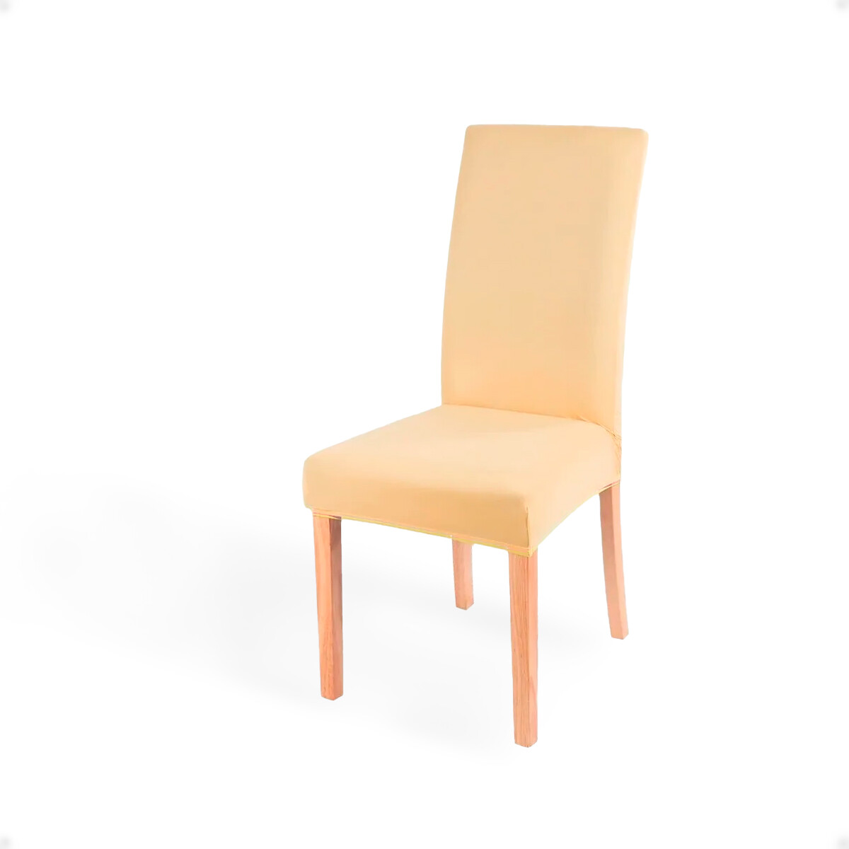 Funda Para Silla Comedor Cubre Asiento Elastizada Y Lavable - Beige 
