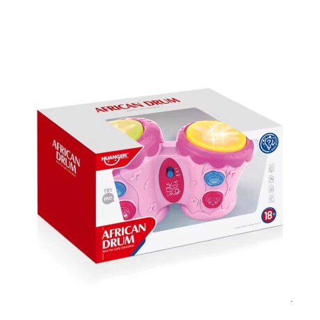 Jueguete Huanger Tambor Doble con Luz y Sonido ROSA