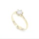 Anillo solitario en oro 18k y brillante con engarce de 6 puntas Anillo solitario en oro 18k y brillante con engarce de 6 puntas