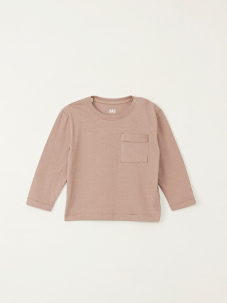 Remera bolsillo Terracota