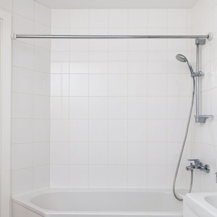 Barrote Palo Para Cortina 70-120Cm PLATA