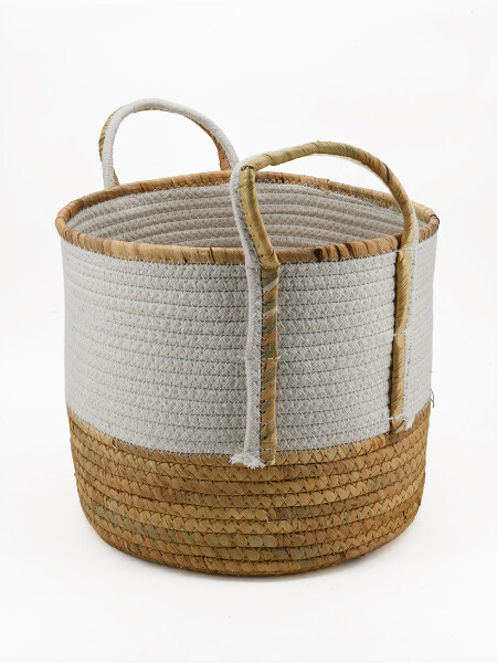 CANASTO DE YUTE MULTICOLOR
