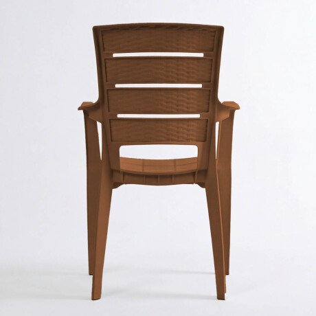 Silla Jardín Rattan Apilable UV 150kg Exterior Turca Marron
