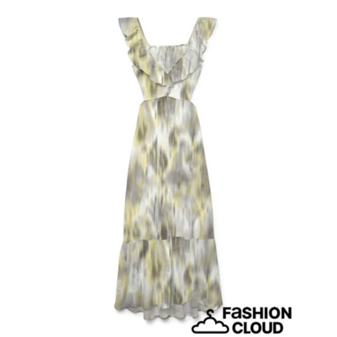 VMDICTHE S/L ANKLE DETAIL DRESS WVN GA SNOW WHITE