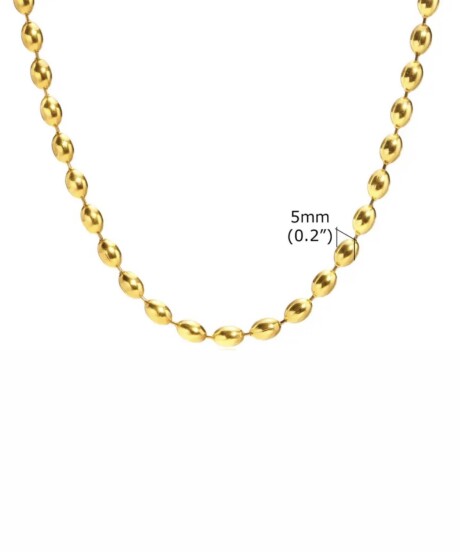 COLLAR BOLI 5 MM GOLD