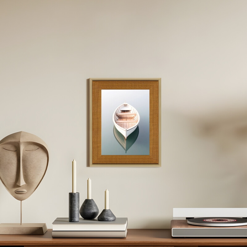 Portarretrato 10x15 dos tonos simil madera BEIGE Y MARRON CLARO