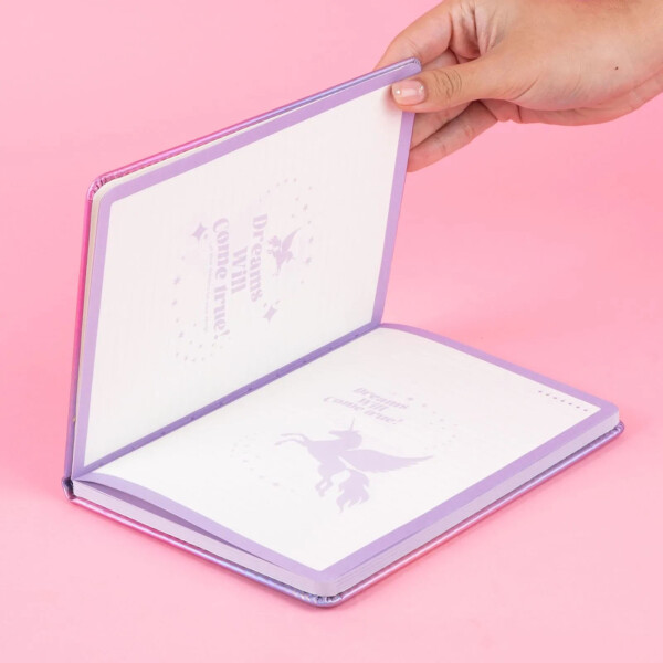 Cuaderno unicornio holo A5 rosa