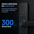 Cerradura Inteligente Digital Huella Contraseña Tarjeta Wifi Color Negro