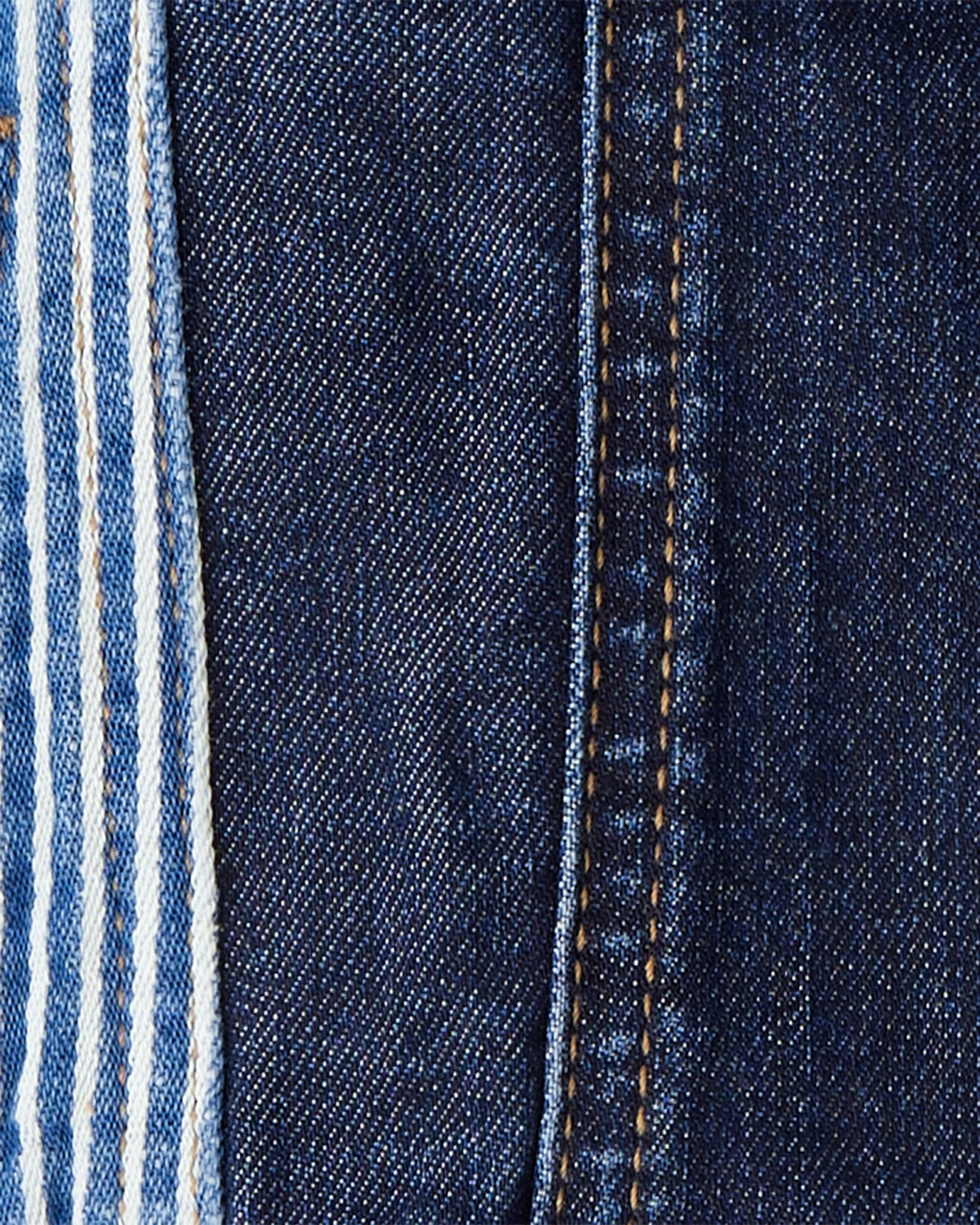 Campera jean con cuello sherpa Sin color