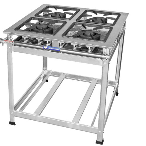 Cocina F4B 4 Bocas Baja Presion 30x30 2QS.2QD Inox Cocina F4B 4 Bocas Baja Presion 30x30 2QS.2QD Inox