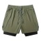 Short deportivo Running con calza Verde