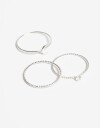 Sets Anillos Strass Set Anillos Plata 925 Y Cubic - Plateado