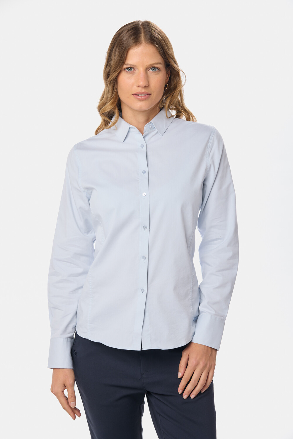 CAMISA LISA Celeste