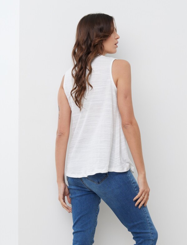 Blusa Escote V BLANCO