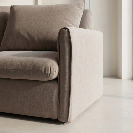 Sofá Hype (Retráctil) - Tela Microfibra - 2 cuerpos FX4-11 (Tostado)