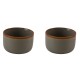 Set x2 Ramequin cerámica 9x5,5 cm GRIS