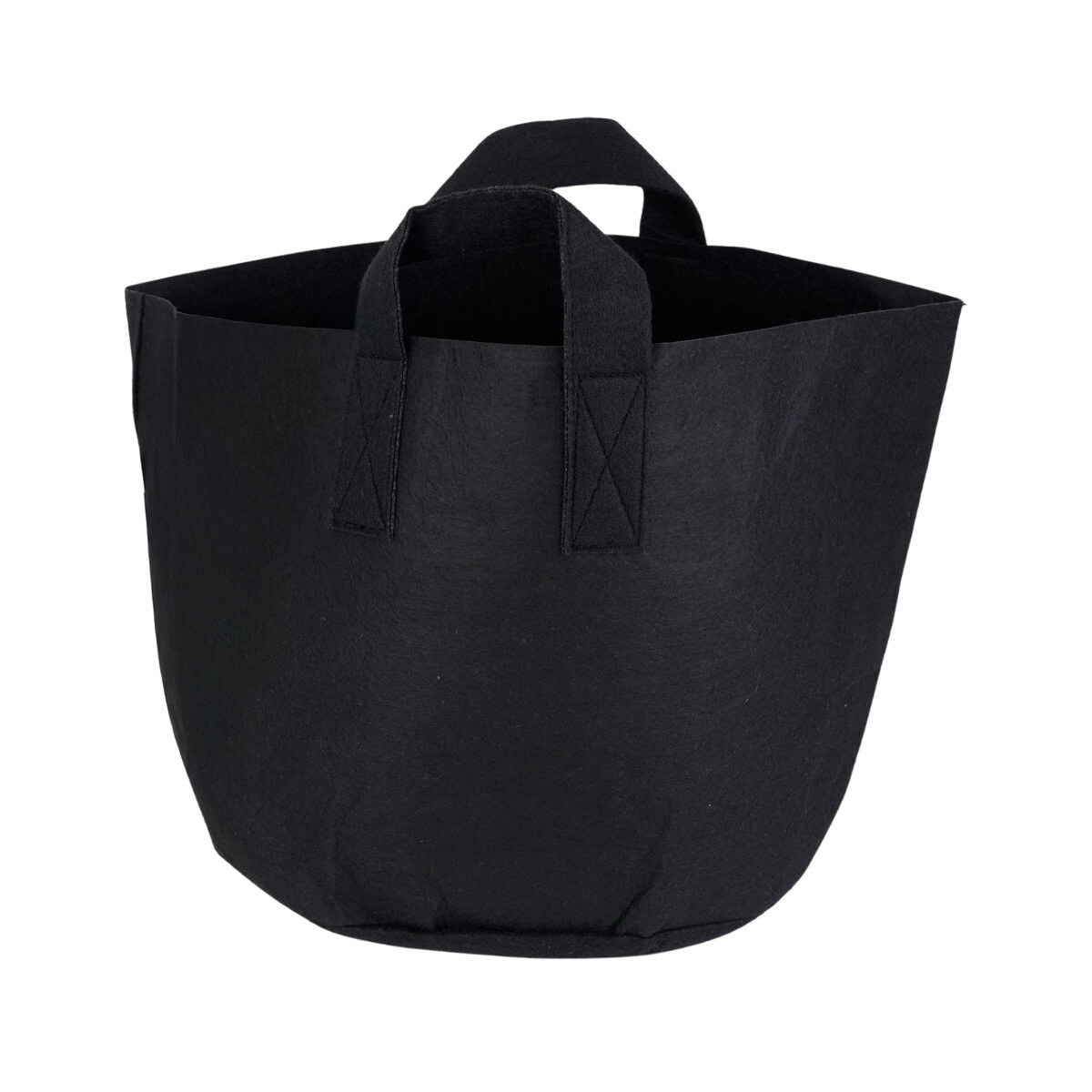 Bolso de mano fieltro negro con asas 