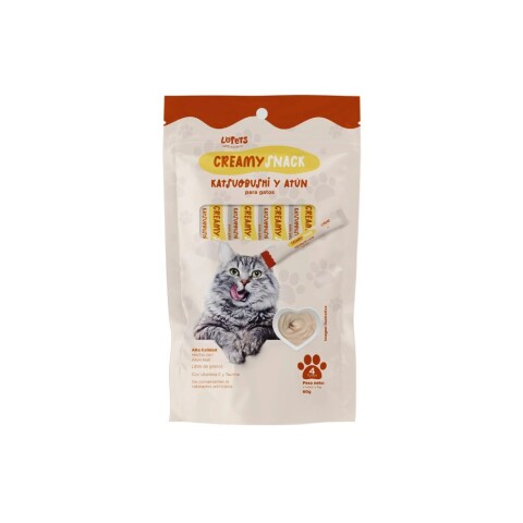 Creamy Snacks Lopets Gato 60 Gr (Ketsuobushi y Atún) Creamy Snacks Lopets Gato 60 Gr (Ketsuobushi y Atún)