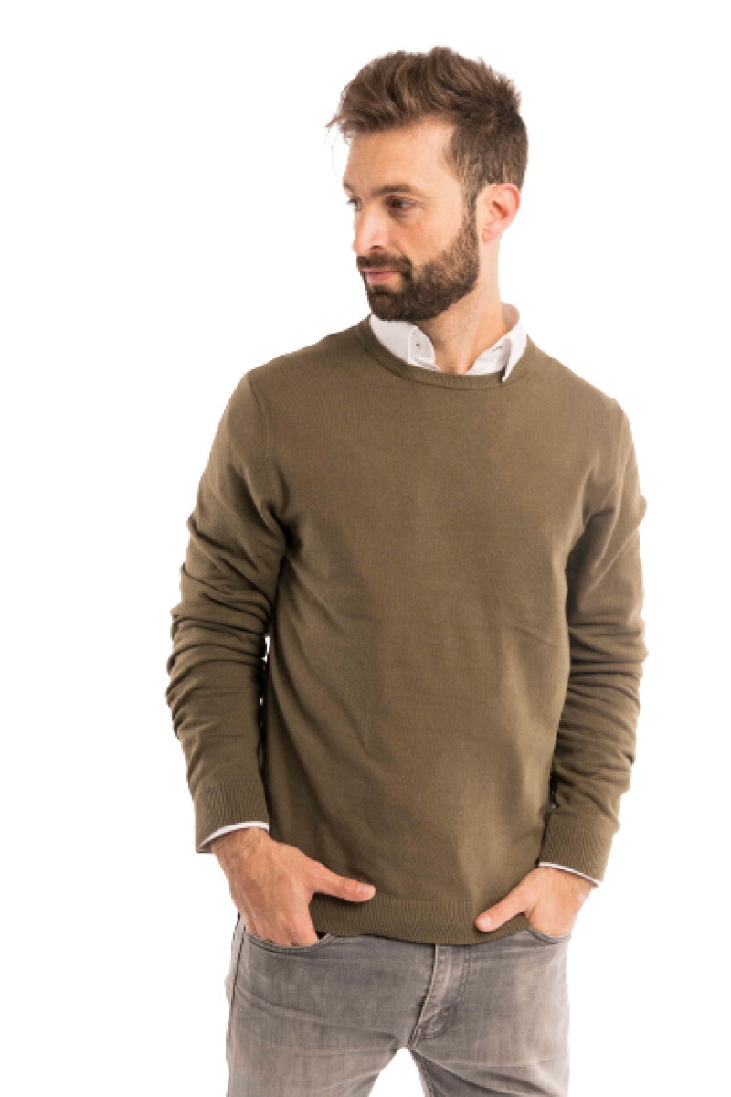 SWEATER BRIXHAM ESC RED VERDE MILITAR