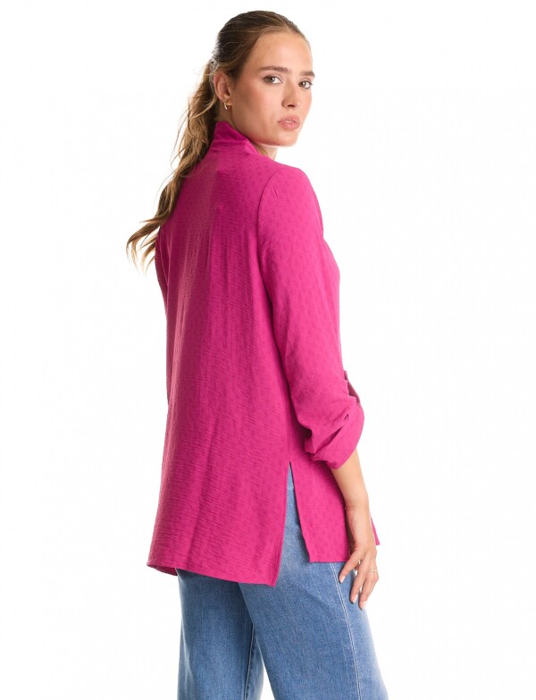 Blusa Escote V FUCSIA