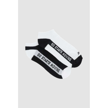 Pack x 2 medias cortas linea de color Blanco