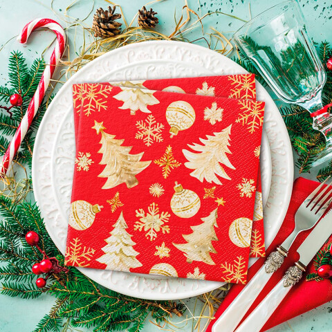 Servilleta Arbolitos Oro x20 Servilleta Arbolitos Oro x20