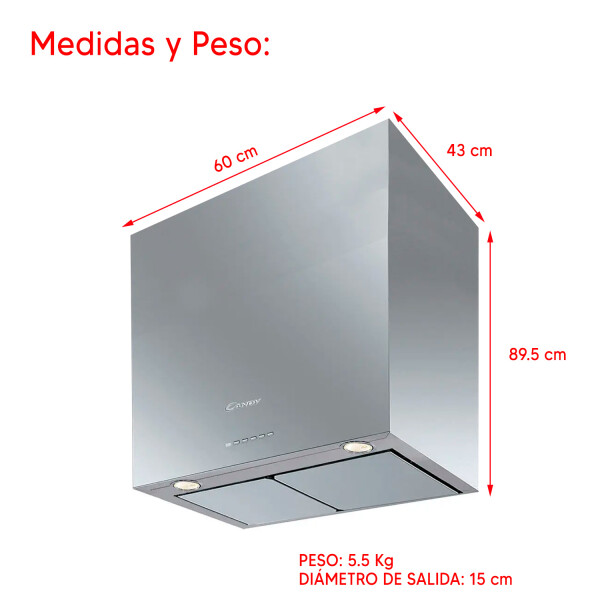 Campana Candy Cidc 61x / Inox CAMPANA CANDY CDC 61X