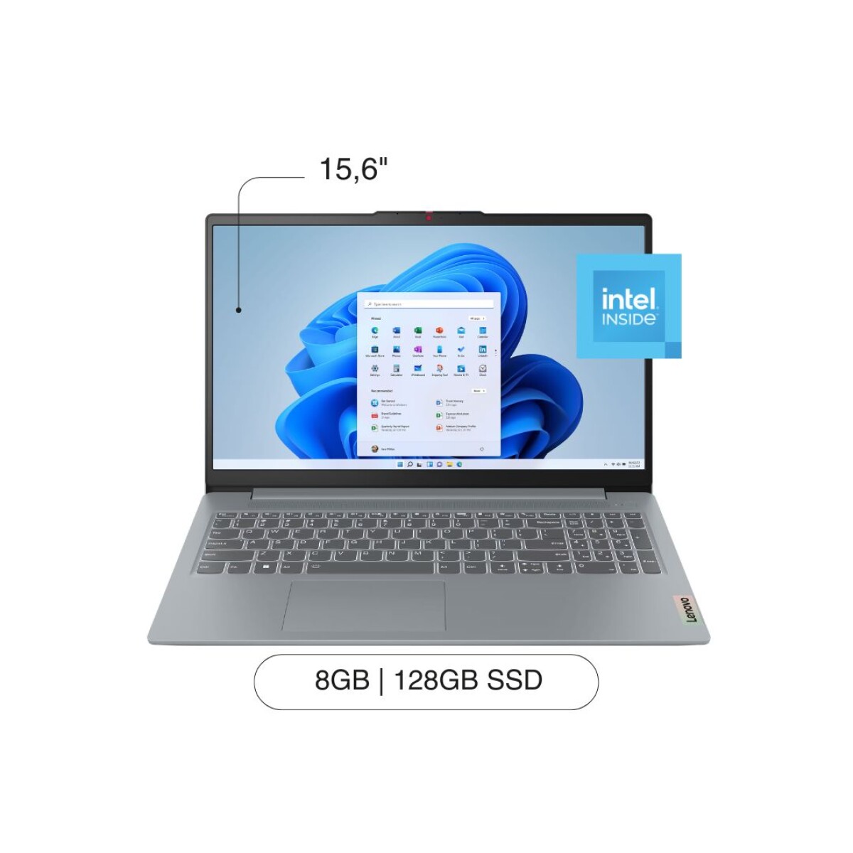 Notebook LENOVO Ideapad Slim 3I 15.6' FHD 128GB / 8GB RAM Intel N150 W11 