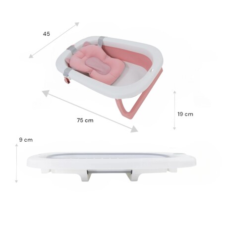 Bañera Plegable con Almohadon y Reductor Rosa Bañera Plegable con Almohadon y Reductor Rosa