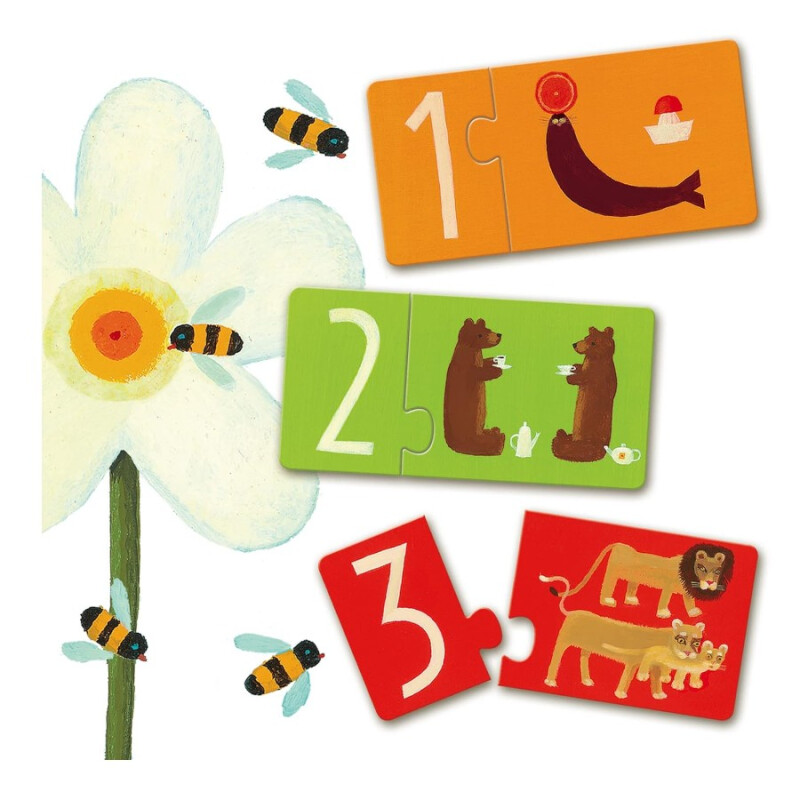 Puzzle Duo Cifras +2 Djeco Puzzle Duo Cifras +2 Djeco