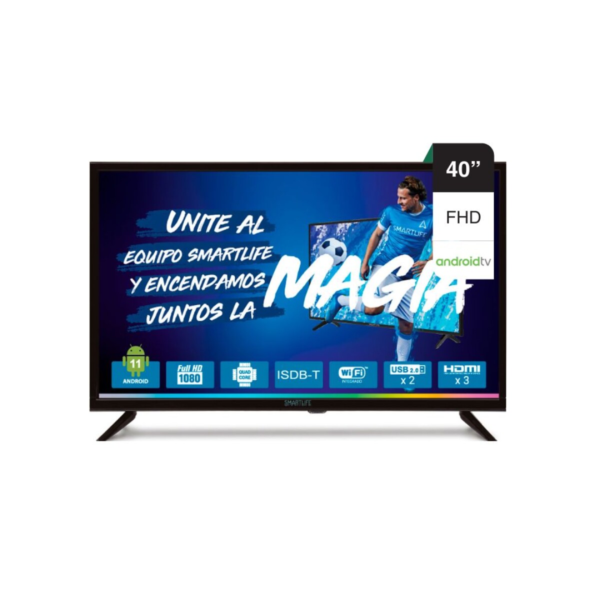Smart Tv SMARTLIFE 40' FHD LED SL-TV40SMTA Android Tv Con Control Remoto 