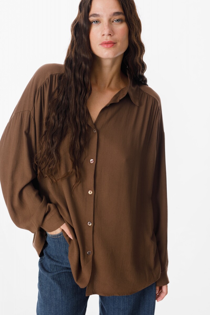 Camisa Botanica Chocolate