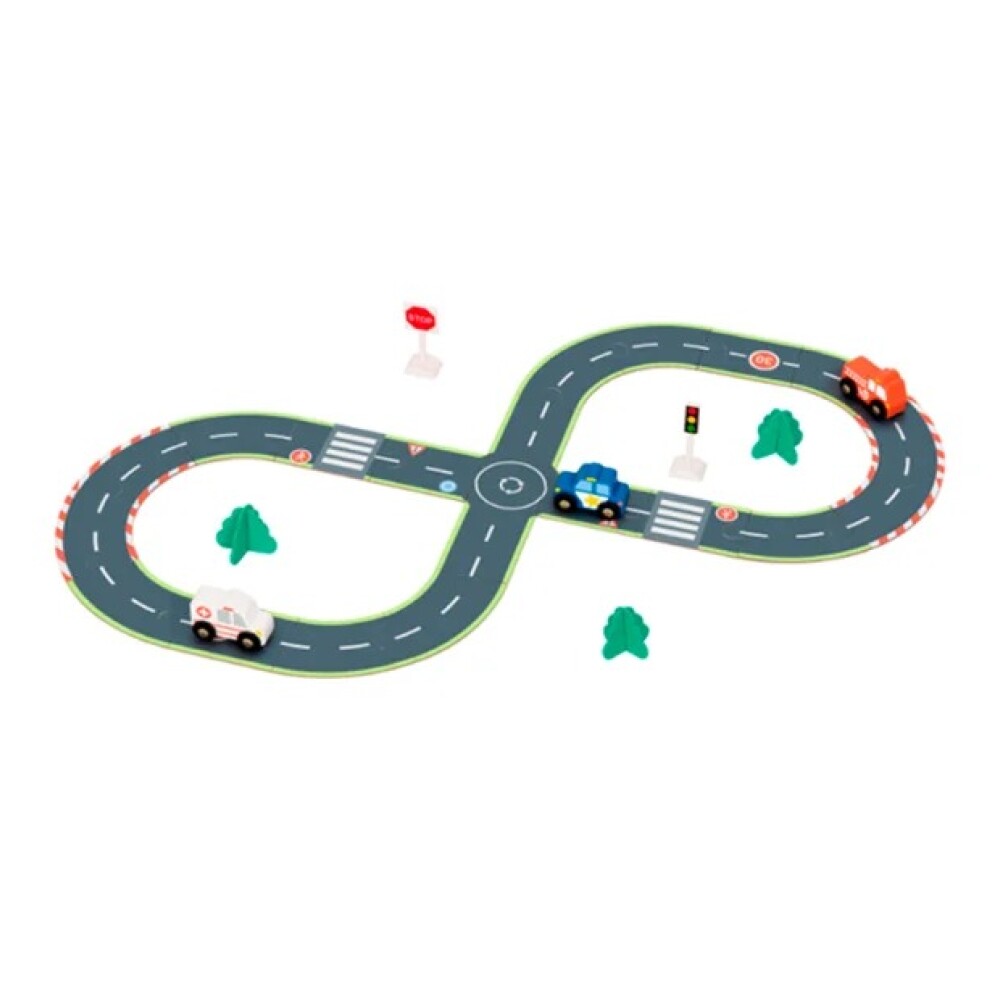 Set de juego en madera HiPando autopista Set de juego en madera HiPando autopista