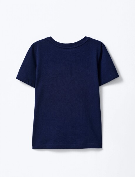 CAMISETA MANGA CORTA CON ESTAMPA AZUL