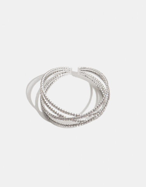 Brazaletes Strass Brazalete Formato Pulsera Con Strass - Cristal