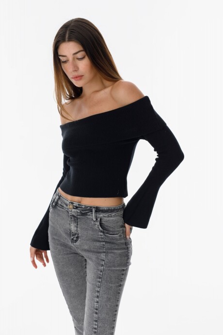 Sweater Plume Negro