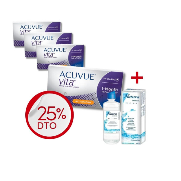 Acuvue Vita Torico - PROMO 4 Cajas + Renú Natura Acuvue Vita Torico - Promo 4 Cajas + Renú Natura