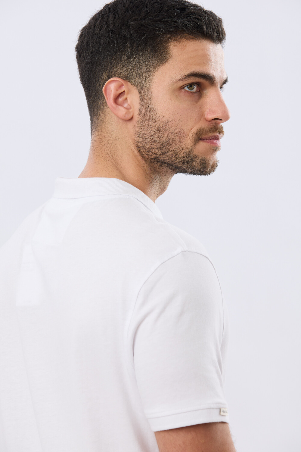 REMERA POLO LISA JERSEY Blanco