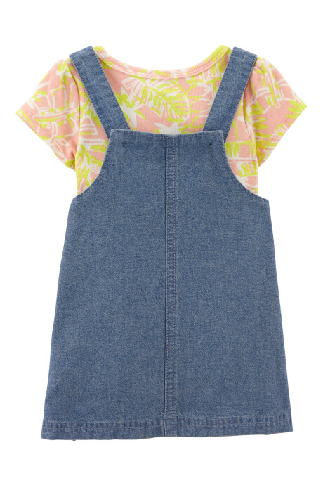 Set dos piezas jumper jean y body Set dos piezas jumper jean y body